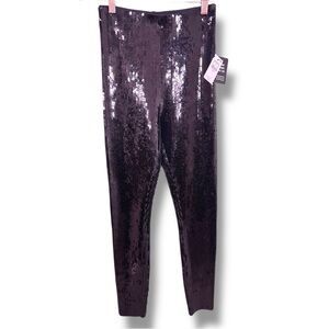 NWT Express Women’s Black Sequin Leggings - Size XS